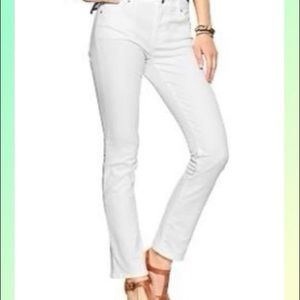 Gap midrise Real Straight jeans in white